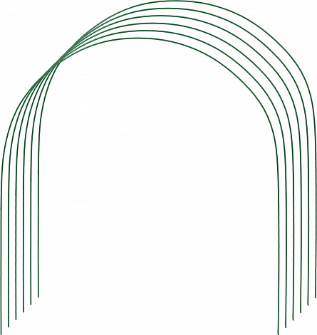 GRINDA 2.2 м, стальные, проволочные, 6 шт, дуги для парника (422311-85-90)