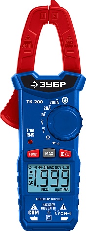 ЗУБР ТК200 Цифровые токовые клещи (59828)