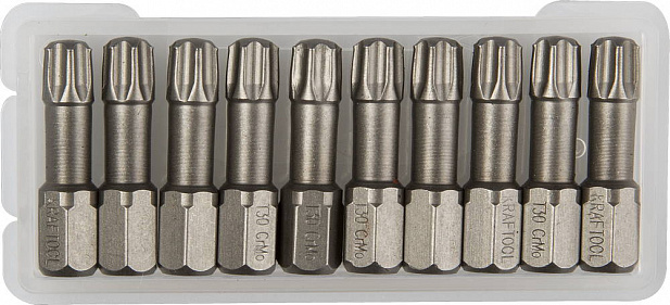 KRAFTOOL X-Drive TX 30, 25 мм, 10 шт, торсионные биты (26125-30-25-10)