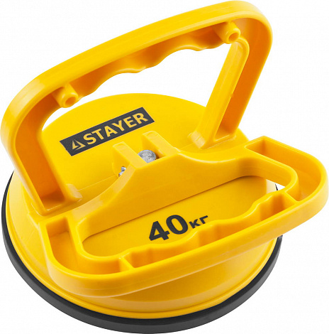 STAYER MAXLift, 40 кг, пластмассовый, одинарный, стеклодомкрат на присоске (33718-1)