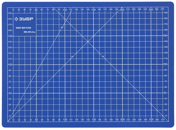 ЗУБР 300 х 220 х 3 мм, непрорезаемый коврик (09903)