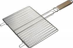 GRINDA Barbecue, 300 х 225 мм, нержавеющая сталь, плоская решетка-гриль (424733)