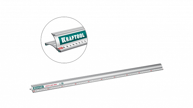 KRAFTOOL KRAFT-LINE, 1.0 м, усиленная алюминиевая линейка со стальной направляющей (34275-100)