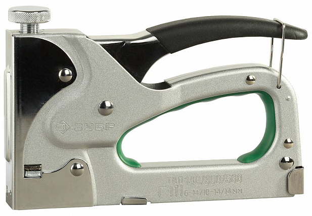 ЗУБР Про-140, скобы тип 140, гвозди тип 300/500, стальной рессорный степлер (4-31573)
