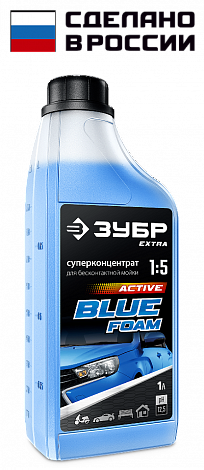 ЗУБР 1 л, концентрированный шампунь для минимоек универсальный, EXTRA (70651-1)